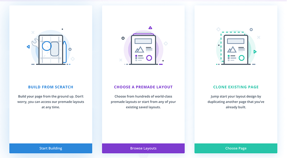 Divi build options