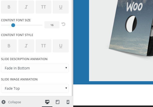 Adding a ‘Slider Animations’ section to the Theme Customizer