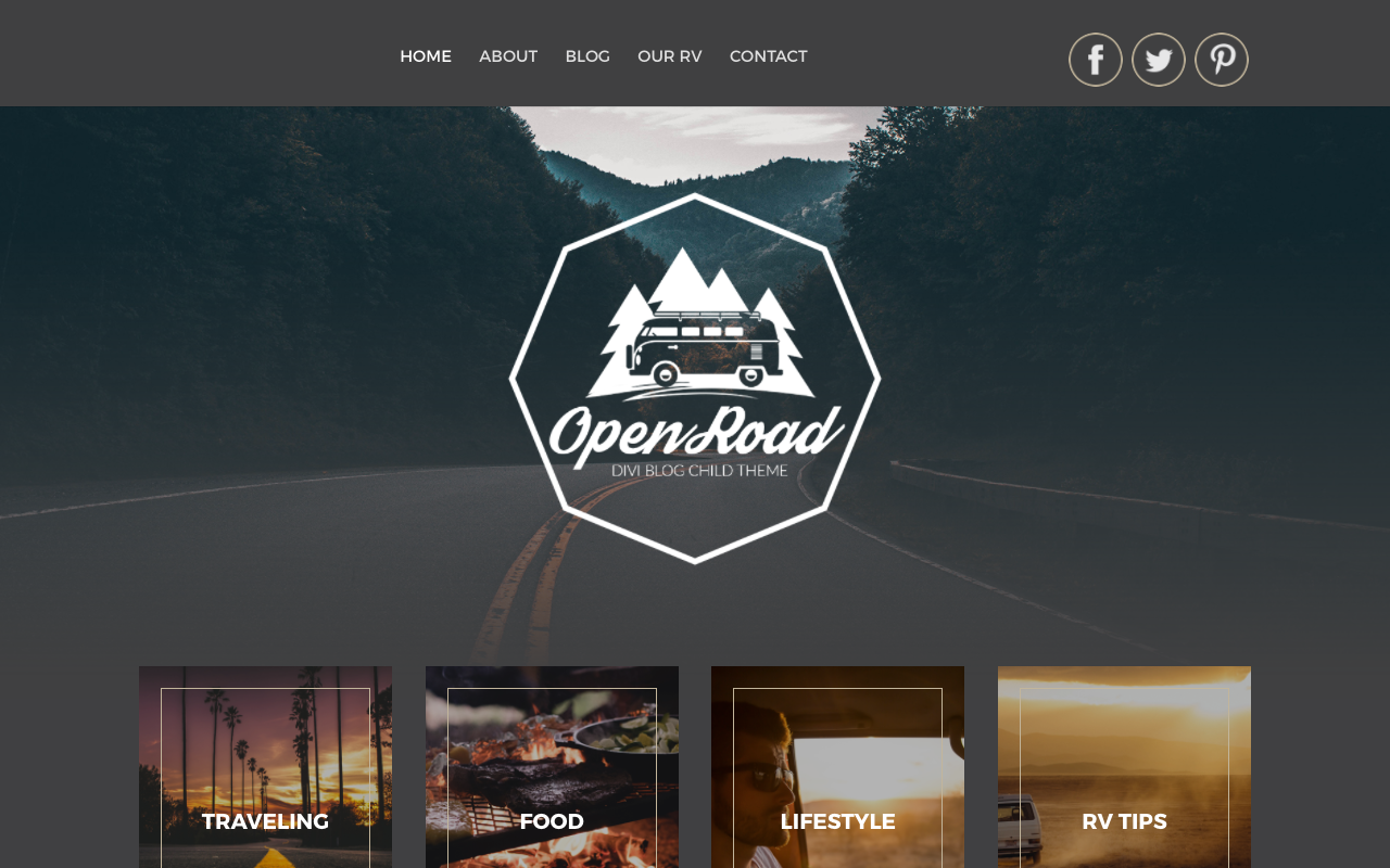 divi child theme open road