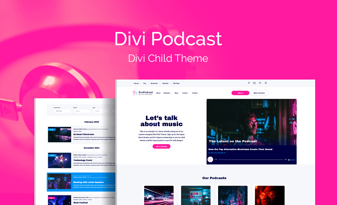 The Best Divi Podcast Child Theme Is Now Available For Download!