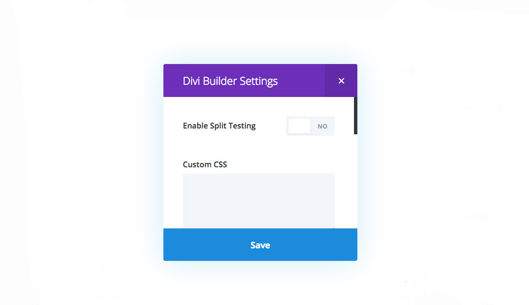 Divi Builder Page Settings