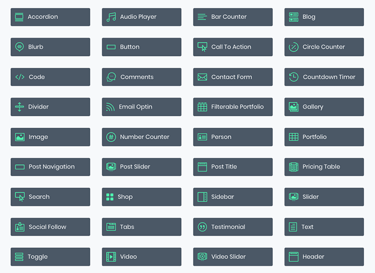 Divi Builder Modules