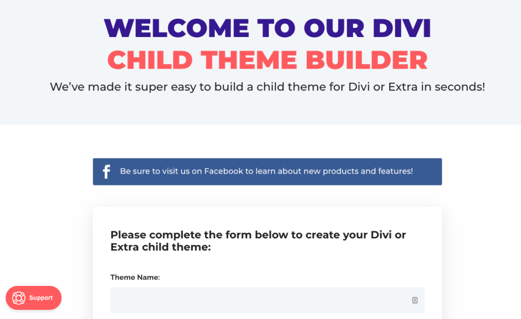 Divi Space free divi child theme builder