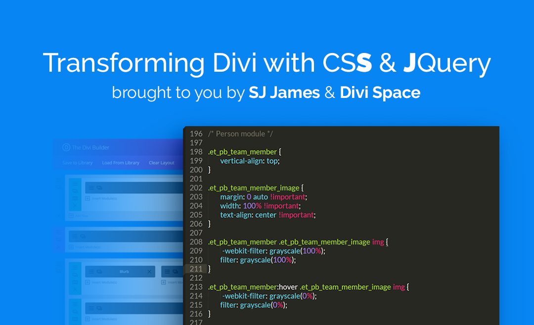 Master CSS and jQuery with the Divi Course: Transforming Divi with CSS & jQuery