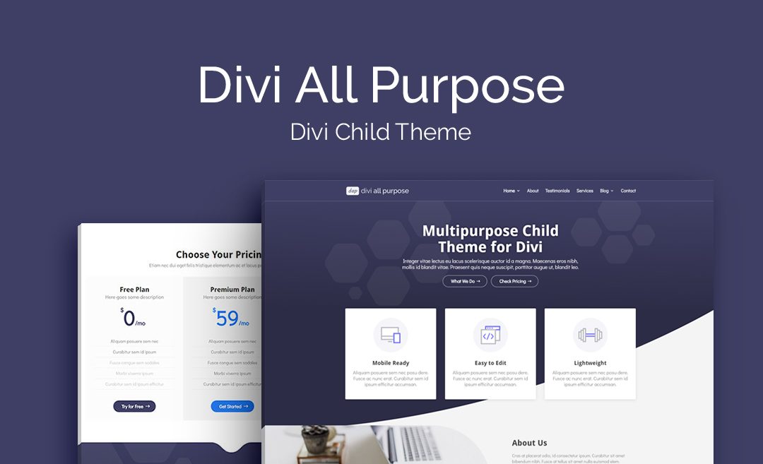 Introducing Divi All Purpose: a Versatile, Free Business Child Theme for Divi