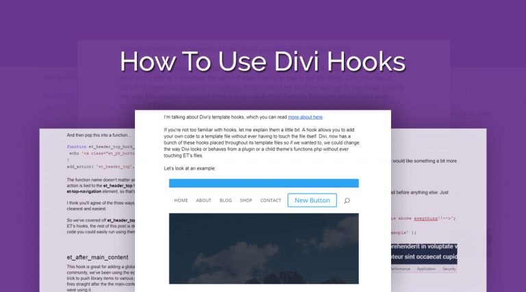 How To Use Divi Hooks
