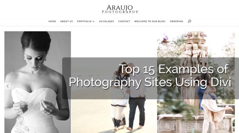 Top 15 Examples of Photography Sites Using Divi