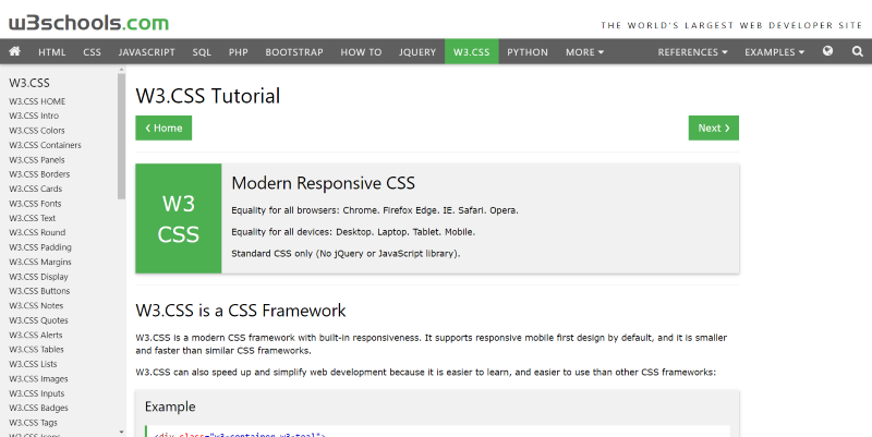 w3schools CSS Tutorials