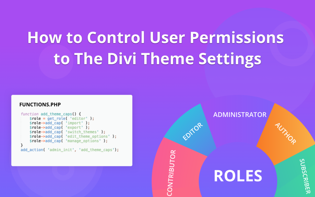 How to Control User Permissions for the Divi Theme
