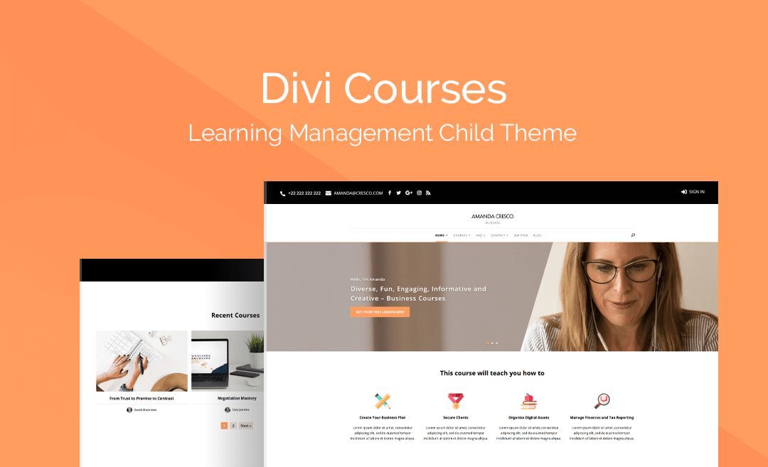 Create An eLearning Website With Divi Courses Child Theme