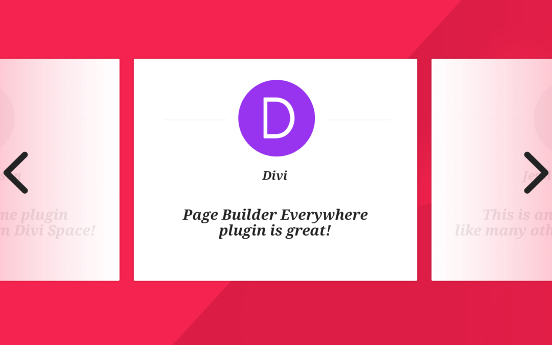 How to Make a Divi Testimonial Slider with Page Builder Everywhere