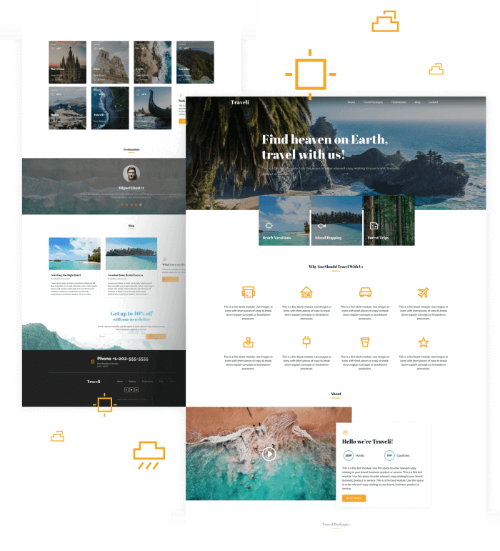 Best Free Divi Layout Packs Travel Layout from Divi Space