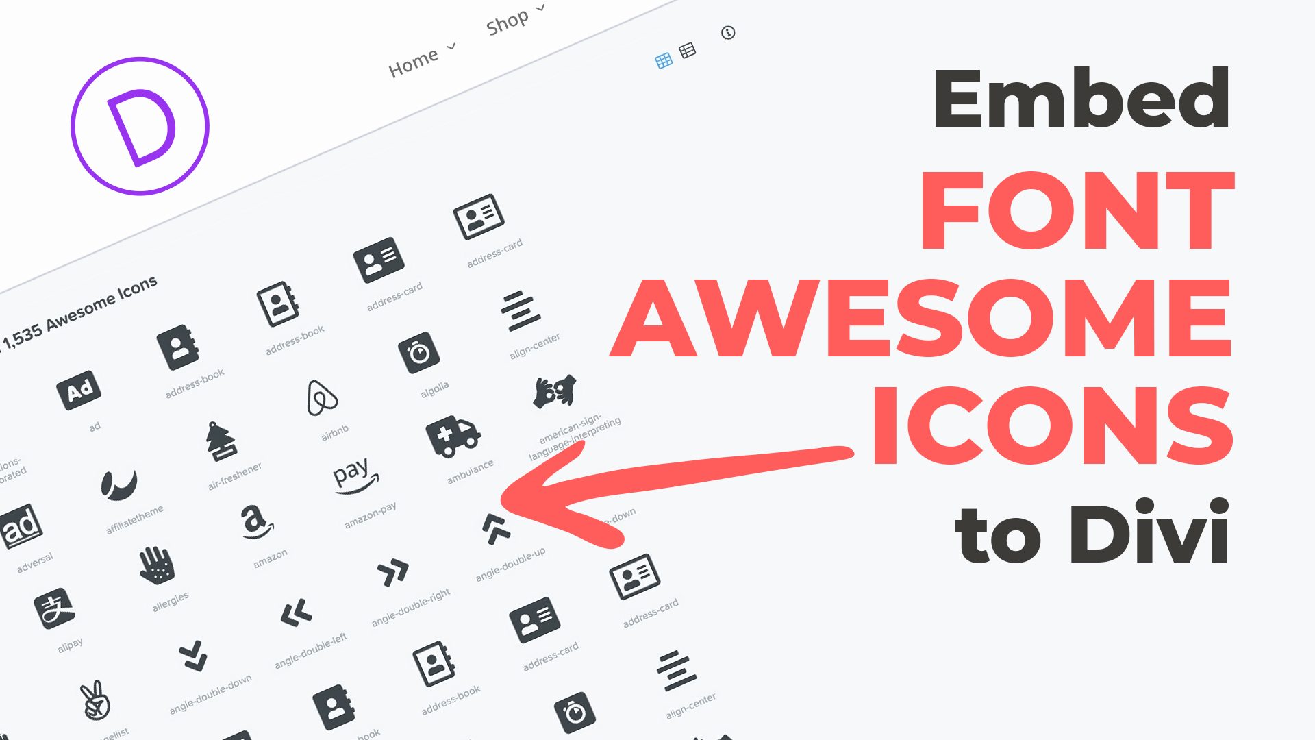 Embed Font Awesome Icons to Divi