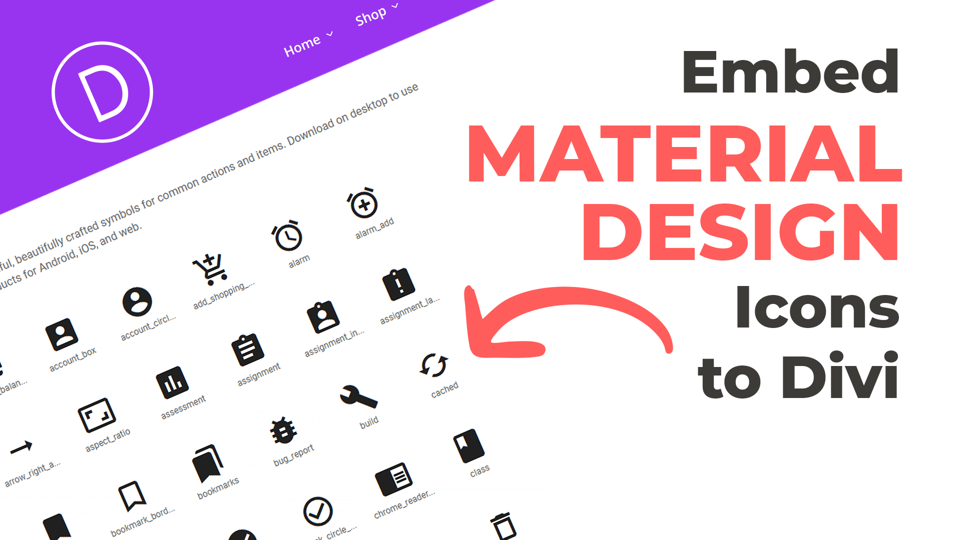 Embed Material Design Icons to Divi