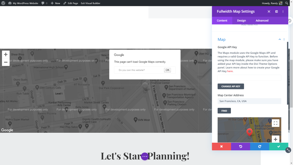 Divi Map Module