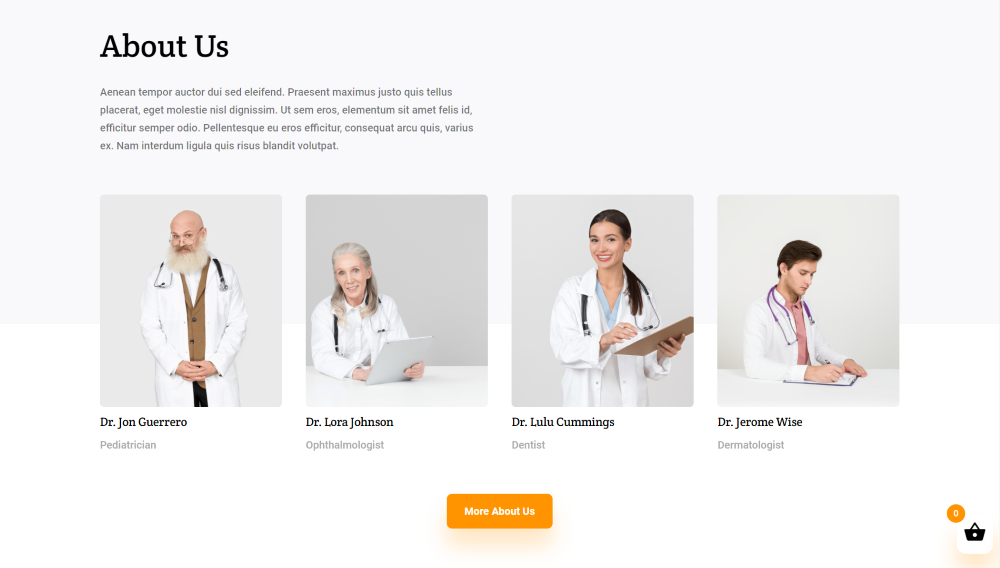Divi Medical Ecommerce about page