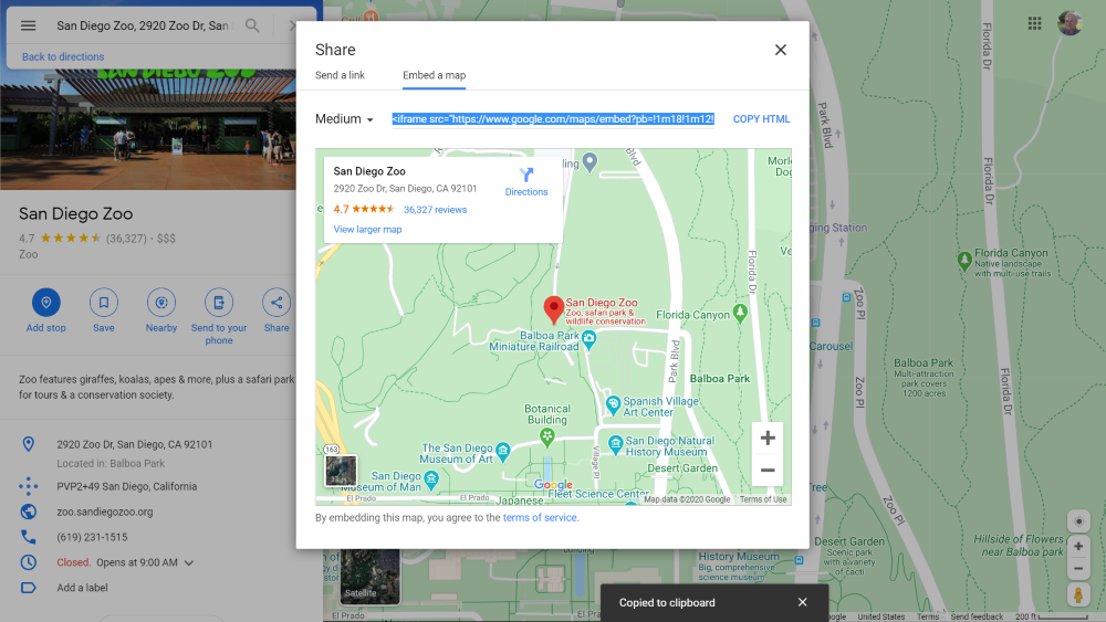 Embed Google Maps Code