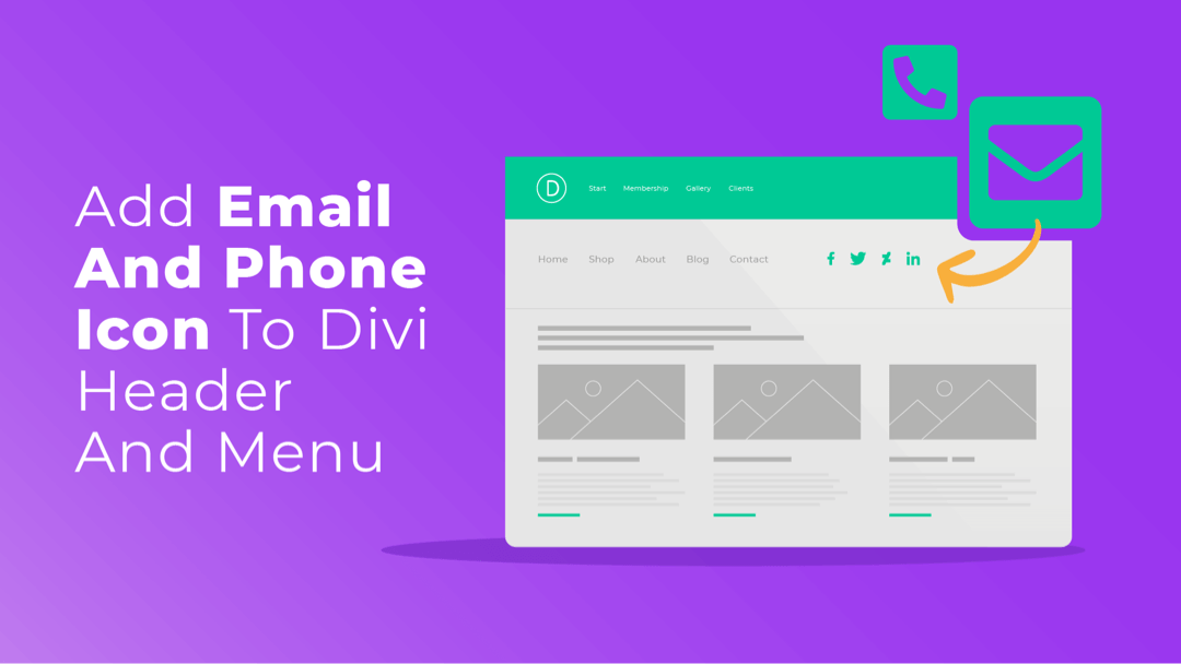 How to add Email and Phone Icon to your Divi Header and Menu