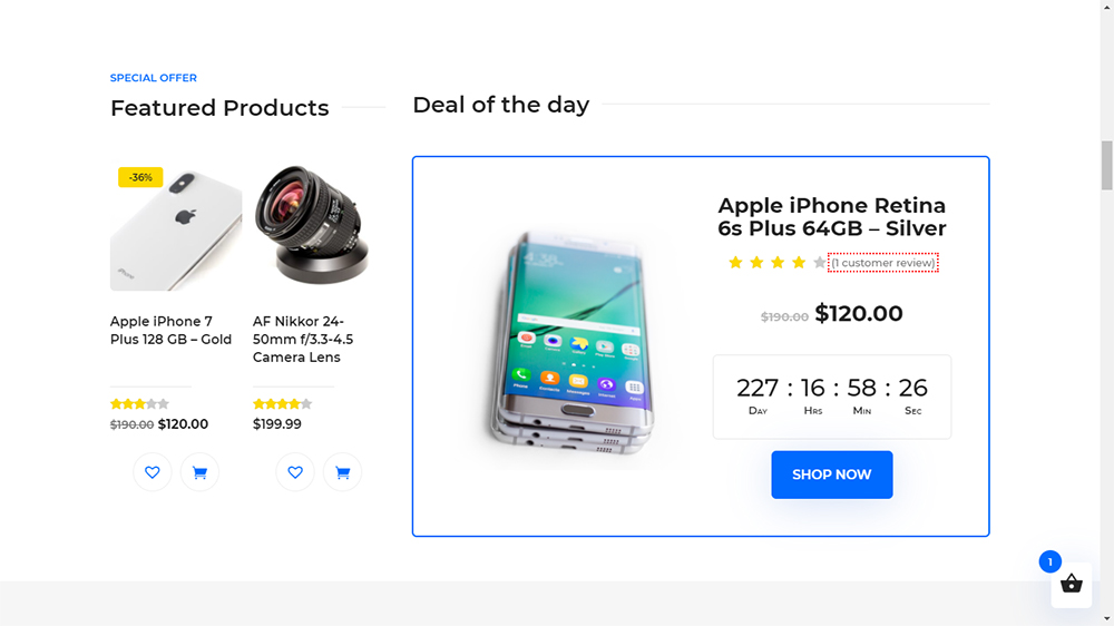 Divi Ecommerce Pro Child Theme Deal of the Day
