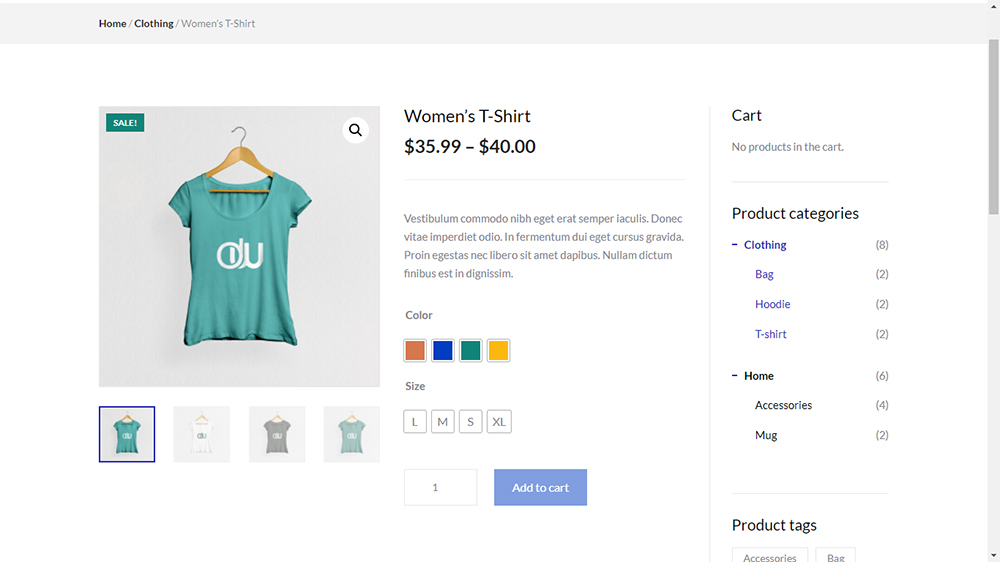 Divi WooCommerce Store Child Theme Product Layout 1