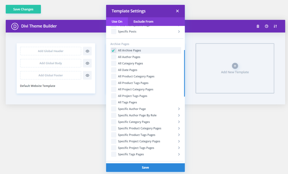 Using Divi Extras with the Theme Builder