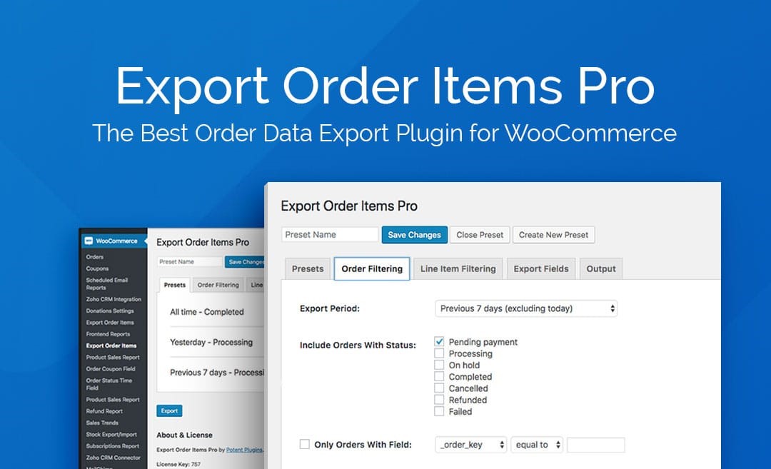 Order items. Wp all Export Pro. Item Pro.