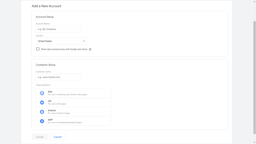 Setup Google Tag Manager