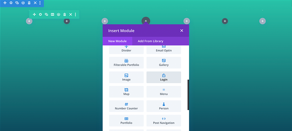 Add three row column Divi