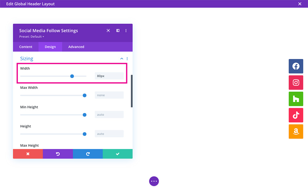 Divi Icon Party Divi Theme Builder Social Media Icons Sizing