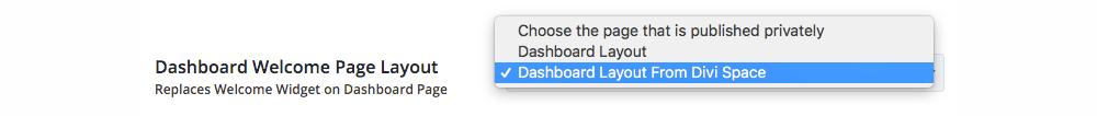 Custom WordPress dashboard choose layout