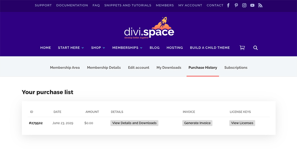 Divi Ghoster set up post licenses