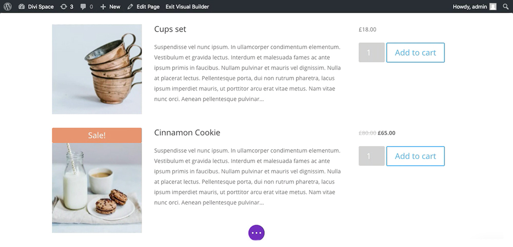 Divi Shop Builder WooCommerce Product List View List View Complete