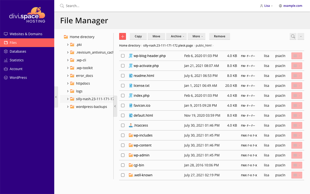 Migrate Divi Space file manager