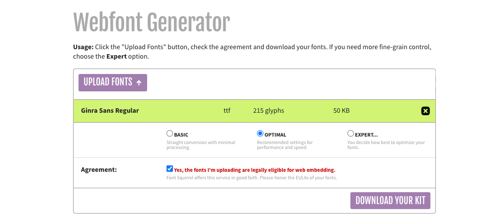 Your fonts