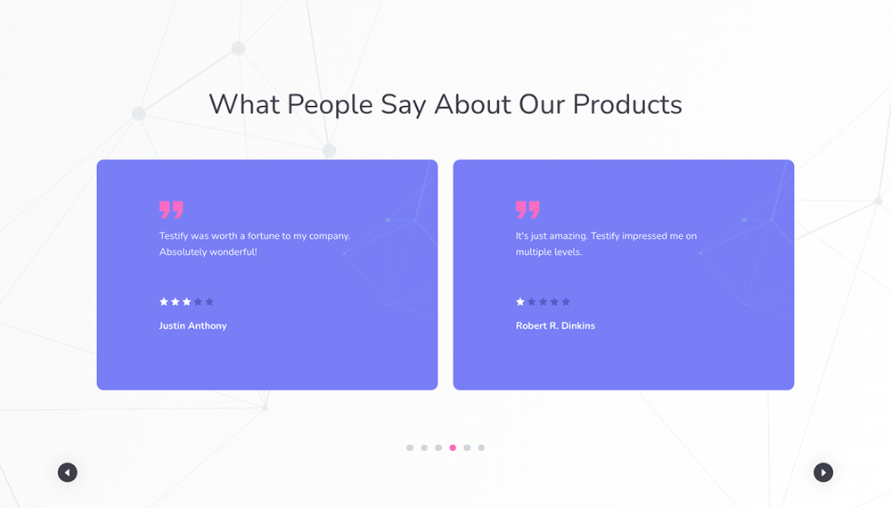 Divi Testimonial Carousel module