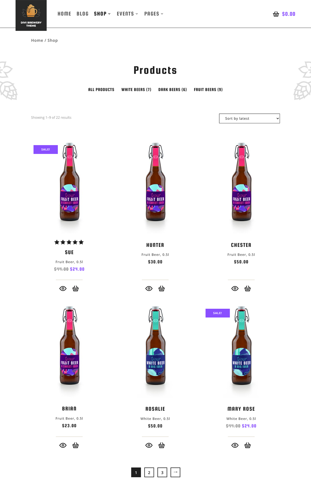 Divi Space Divi Brewery Child Theme Cart Page
