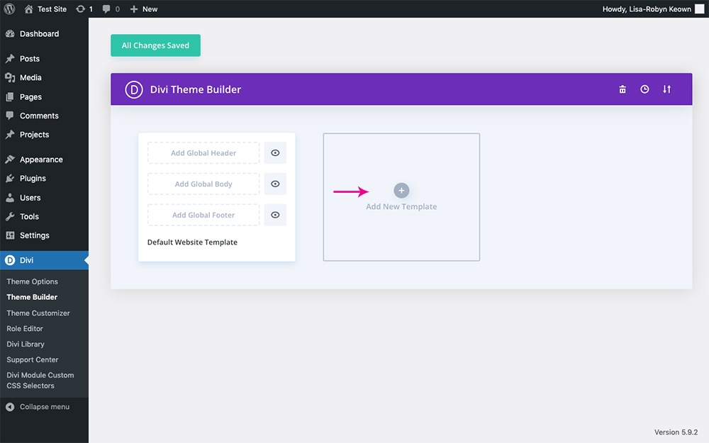 Divi Theme Builder Add New Template Divi Space