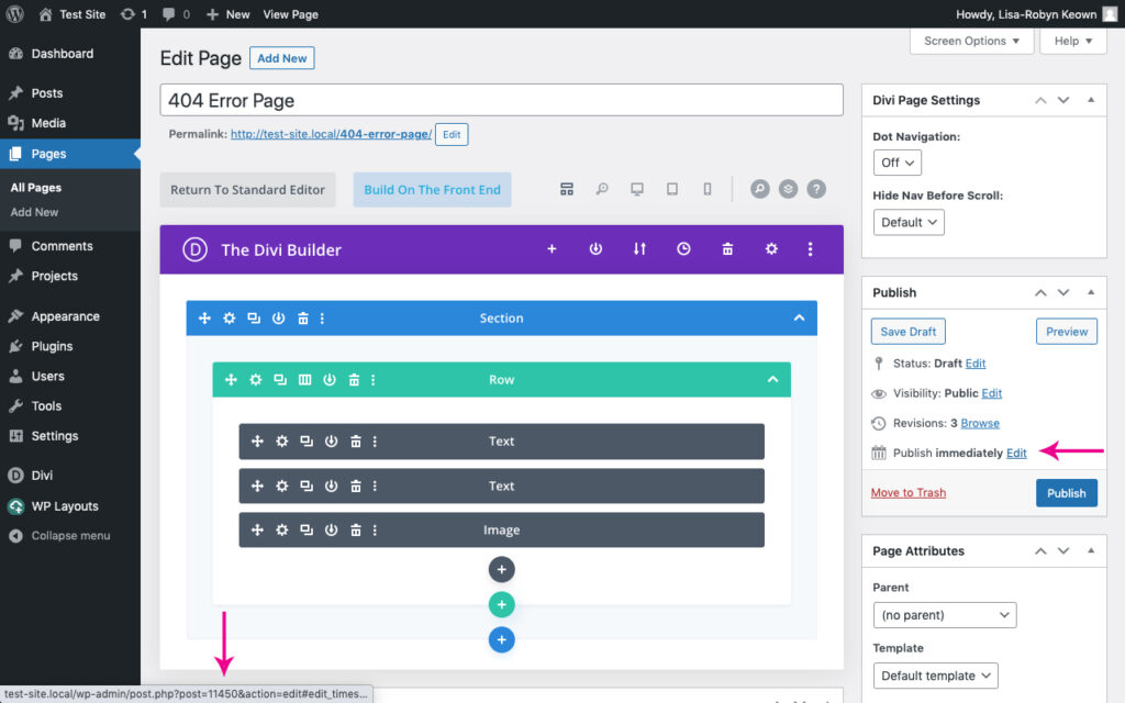 Locating page ID in WordPress