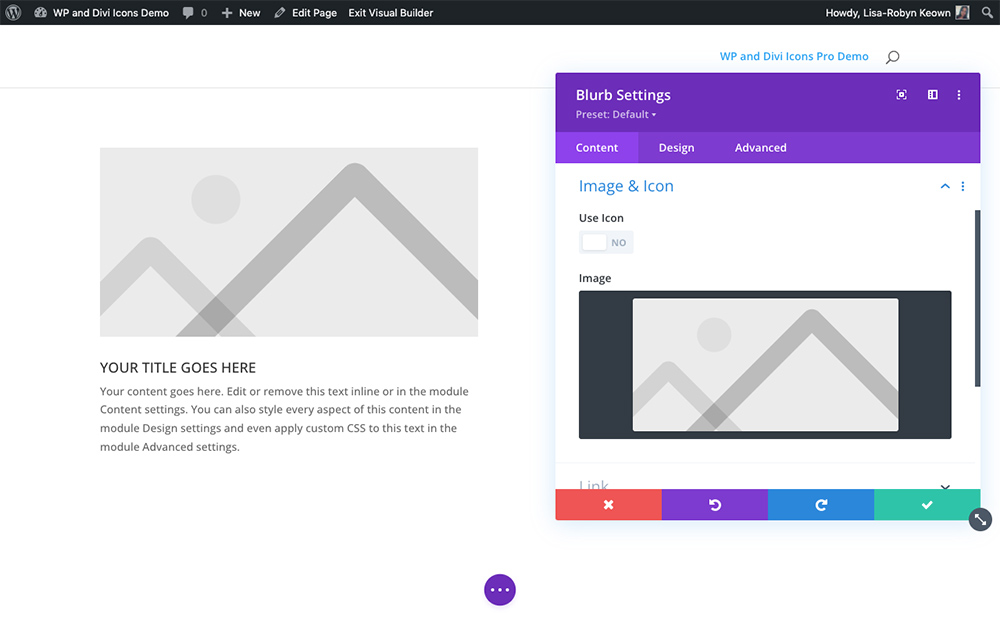 Divi Builder blurb module