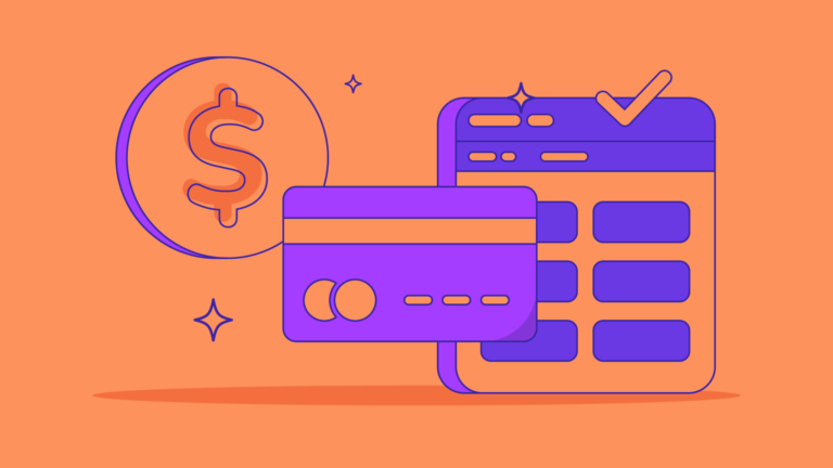 Decorative header graphic for the Simple Payment Module showing a credit card, coin, and a form
