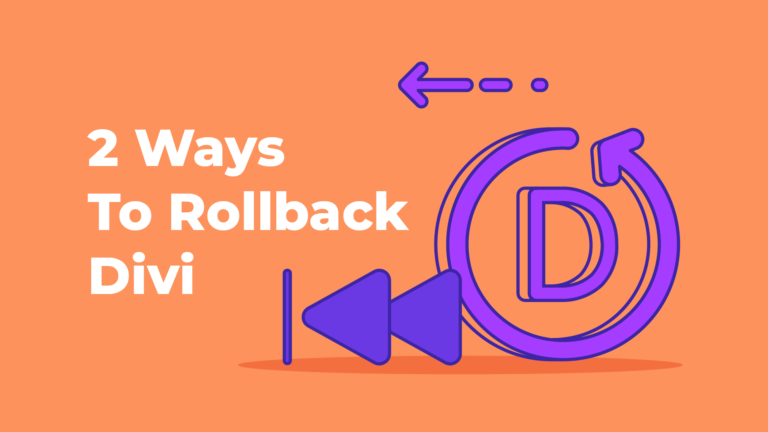 how to rollback to an older version of the divi theme