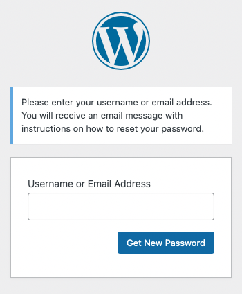 reset wordpress account password 