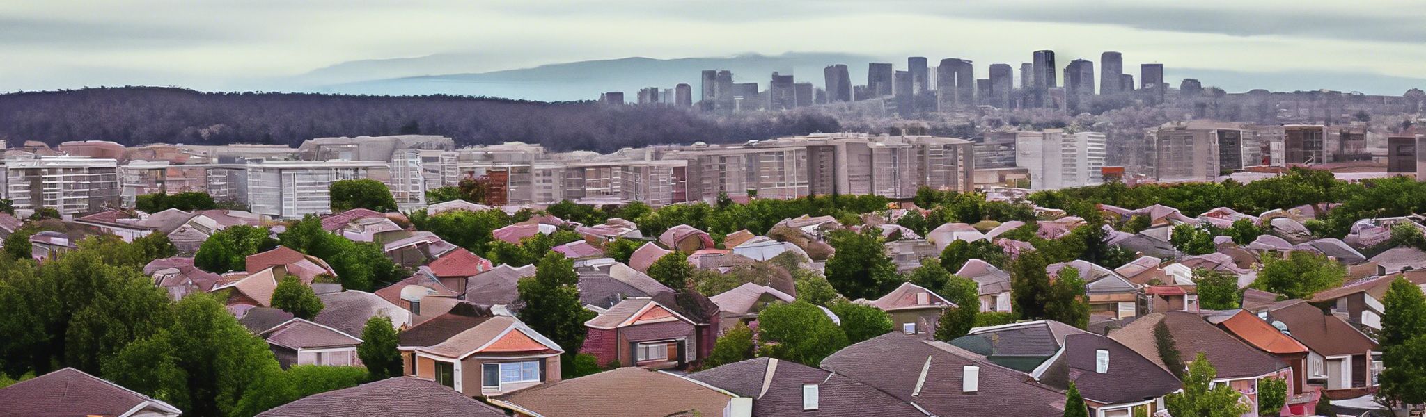 AI generated photo of an urban neighborhood