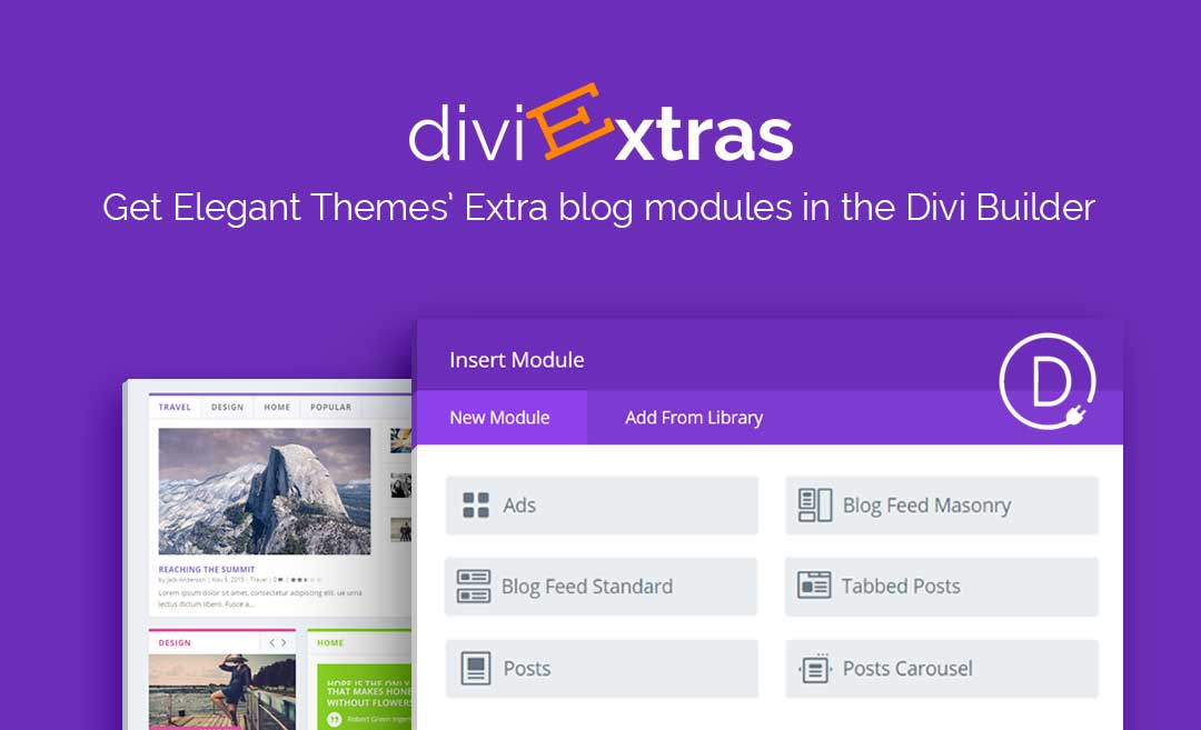 Divi Extras - Extra Theme Blog Modules Added To Divi Builder